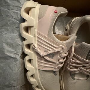 On Running Women’s Cloudrunner Athletic Shoes in Light Pink/Cream